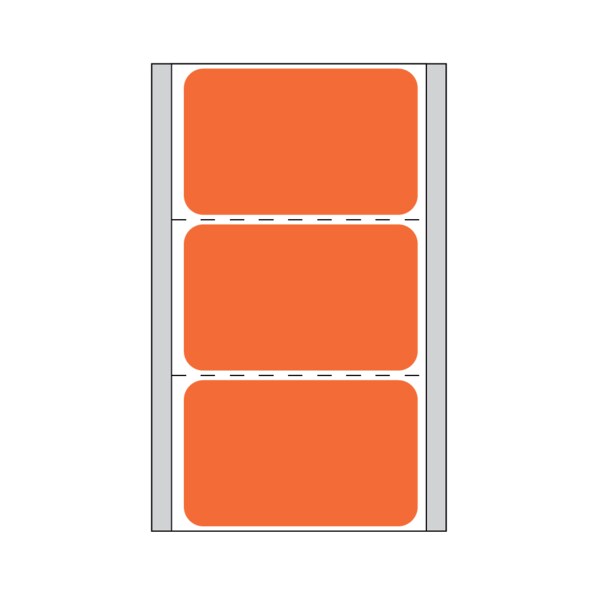 Direct Thermal Piggy Back, Individual 1-up 13/16"x1-11/16" Orange